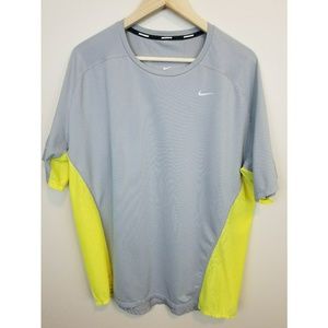 Nike yellow and grey running shirt